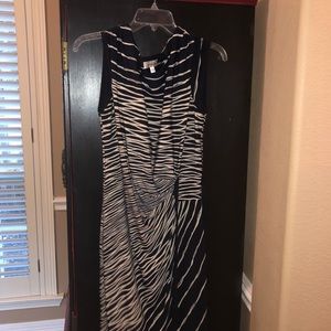 Blue and white dress